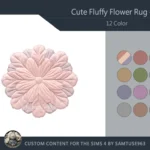 Cute Fluffy Flower Dance Rug #15 Samtuse963