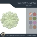 Cute Fluffy Flower Dance Rug #15 Samtuse963