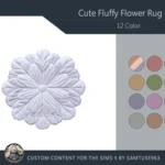 Cute Fluffy Flower Dance Rug #15 Samtuse963