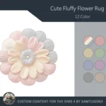 Cute Fluffy Flower Dance Rug #16 Samtuse963