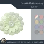 Cute Fluffy Flower Dance Rug #16 Samtuse963