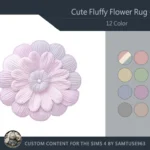 Cute Fluffy Flower Dance Rug #16 Samtuse963