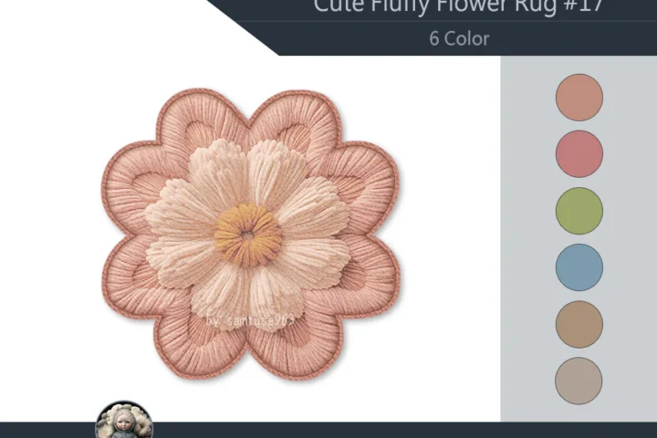 HQ Cute Fluffy Flower Dance Rug #17 Samtuse963