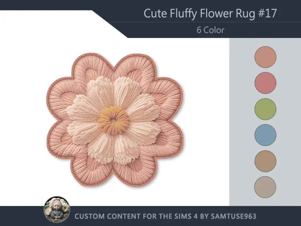 HQ Cute Fluffy Flower Dance Rug #17 Samtuse963