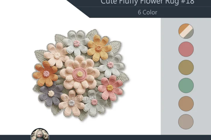 HQ Cute Fluffy Flower Dance Rug #18 Samtuse963