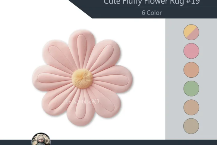 HQ Cute Fluffy Flower Dance Rug #19 Samtuse963