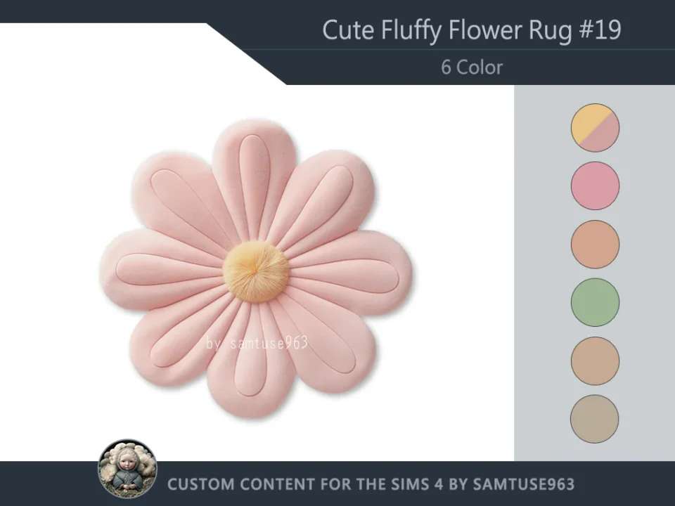 HQ Cute Fluffy Flower Dance Rug #19 Samtuse963