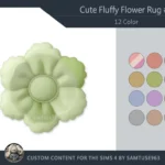 HQ Cute Fluffy Flower Dance Rug #1 Samtuse963