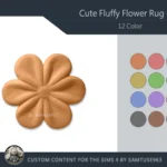 Cute Fluffy Flower Dance Rug #20 Samtuse963