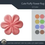 Cute Fluffy Flower Dance Rug #20 Samtuse963