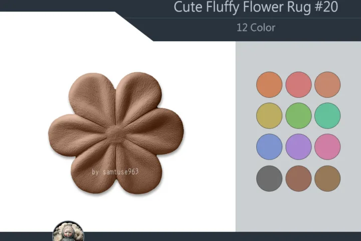 Cute Fluffy Flower Dance Rug #20 Samtuse963