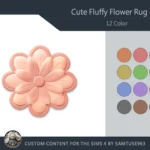 Cute Fluffy Flower Dance Rug #21 Samtuse963