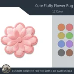 Cute Fluffy Flower Dance Rug #21 Samtuse963