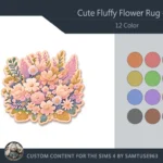 Cute Fluffy Flower Dance Rug #22 Samtuse963