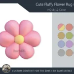 HQ Cute Fluffy Flower Dance Rug #2 Samtuse963