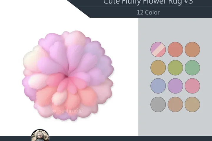 HQ Cute Fluffy Flower Dance Rug #3 Samtuse963