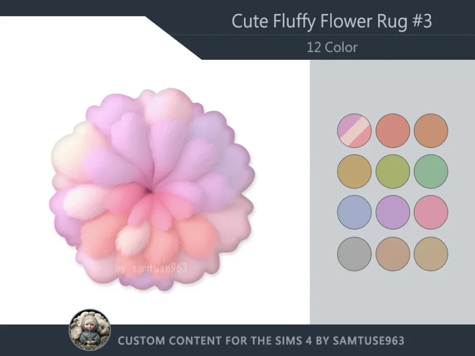 HQ Cute Fluffy Flower Dance Rug #3 Samtuse963