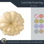 HQ Cute Fluffy Flower Dance Rug #3 Samtuse963