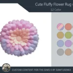 HQ Cute Fluffy Flower Dance Rug #4 Samtuse963