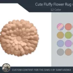 HQ Cute Fluffy Flower Dance Rug #4 Samtuse963