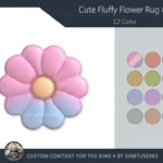 HQ Cute Fluffy Flower Dance Rug #5 Samtuse963