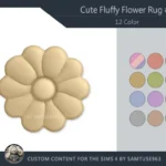 HQ Cute Fluffy Flower Dance Rug #5 Samtuse963