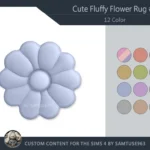 HQ Cute Fluffy Flower Dance Rug #5 Samtuse963