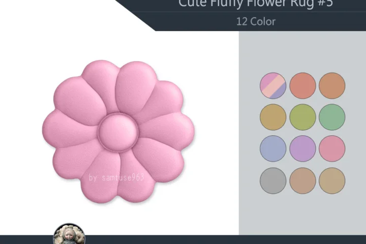 HQ Cute Fluffy Flower Dance Rug #5 Samtuse963