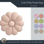 HQ Cute Fluffy Flower Dance Rug #5 Samtuse963