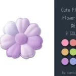 Cute Fluffy Flower Dance Rug #6 Samtuse963