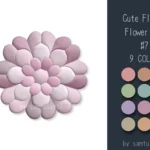 Cute Fluffy Flower Dance Rug #7 Samtuse963