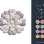 Cute Fluffy Flower Dance Rug #7 Samtuse963