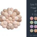 Cute Fluffy Flower Dance Rug #7 Samtuse963