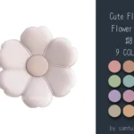 Cute Fluffy Flower Dance Rug #8 Samtuse963