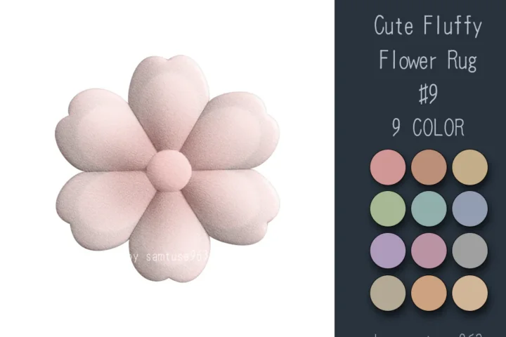 Cute Fluffy Flower Dance Rug #9 Samtuse963