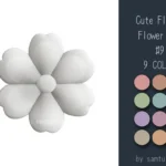 Cute Fluffy Flower Dance Rug #9 Samtuse963