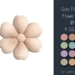 Cute Fluffy Flower Dance Rug #9 Samtuse963