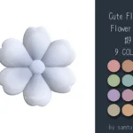 Cute Fluffy Flower Dance Rug #9 Samtuse963