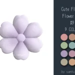 Cute Fluffy Flower Dance Rug #9 Samtuse963