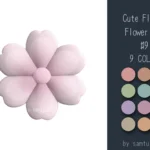Cute Fluffy Flower Dance Rug #9 Samtuse963