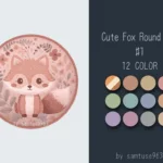 Cute Fox Kids Round Dance Rug #1 Samtuse963
