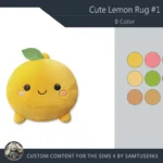 Cute Lemon Dance Rug #1 Samtuse963