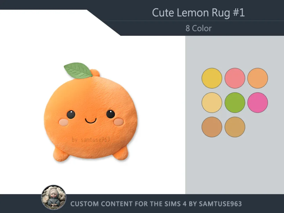 Cute Lemon Dance Rug #1 Samtuse963