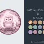 Cute Owl Kids Round Dance Rug #1 Samtuse963