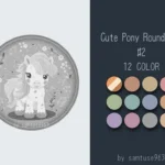 Cute Pony Kids Round Dance Rug #2 Samtuse963