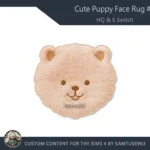 HQ Cute Puppy Face Dance Rug #1 Samtuse963