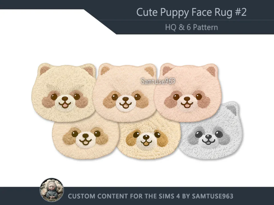 Cute Puppy Face Dance Rug #2 Samtuse963