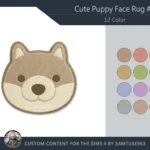 HQ Cute Puppy Face Dance Rug #3 Samtuse963