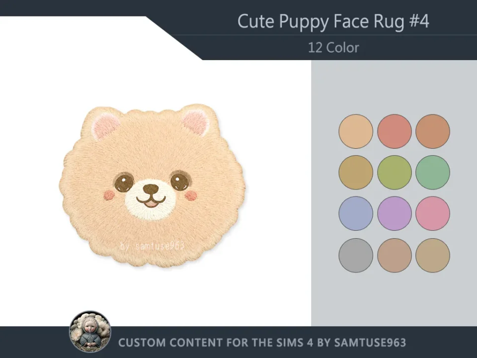 Cute Puppy Face Dance Rug #4 Samtuse963