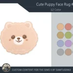 Cute Puppy Face Dance Rug #4 Samtuse963